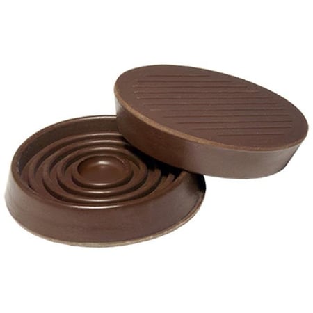Richelieu Richelieu America 235944 1.75 in. TruGuard Round Rubber Cup; Brown - Pack of 4 235944